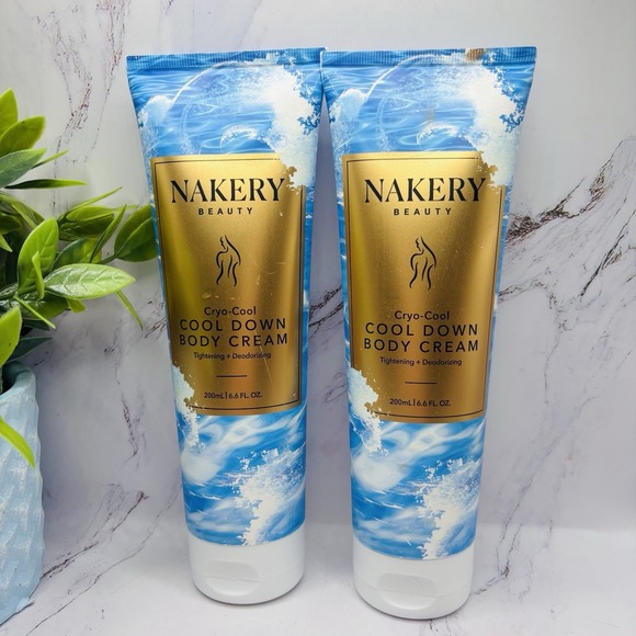 Nakery Beauty Other - 2-Sealed Nakery Beauty Cryo-Cool Cool Down Body Cream Tightening Deodorizing 6.6